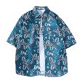 thumbnail image 1 of Camisetas de manga corta con estampado hawaiano Stly de verano para hombres y mujeres Fridja hj5064, 1 of 4
