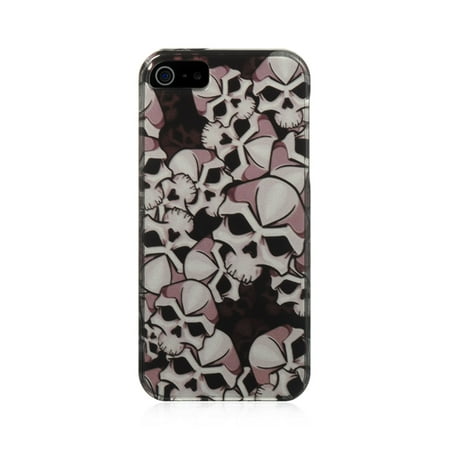 Skull Back Cover - Insten Skull Hard Snap On Back Protective Case Cover For Apple iPhone 5 / 5S / SE - Multi-Color