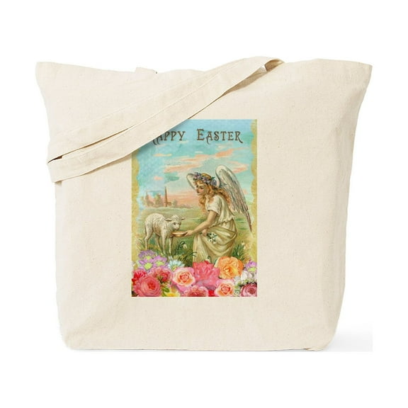 CafePress - Happy Easter Angel Tote Bag - Unisex Canvas Tote Bag, Beige, 1-Piece
