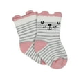 thumbnail image 5 of Gerber Organic Cotton Terry White Wiggle Proof Socks, 4Pk (Baby Girl), 5 of 5