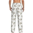 thumbnail image 3 of Uemuo Cartoon Koala Pattern Men's Wide Leg Palazzo Lounge Pants with Pockets Light Weight Loose Comfy Casual Pajama Pants-Medium, 3 of 9