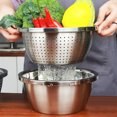 thumbnail image 1 of Thicken Colander Strainer Basin Cooker Utensil Mixing Bowl Kitchen Tool Rice Sieve Fruit Washing, 1 of 6