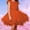 F-270Orange1, variant on ZHOGXU Big Kids Girls Skirt Elastic Waist Solid Color Asymmetrical Layered Mesh Comfortable Stylish Tutu Skirts For Party And Stage Performance Brick Red One Size (Xs)