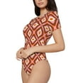 thumbnail image 2 of Balery 70s Retro Style Women's Short Sleevee Crew Neck Bodysuit Tops Short Sleeve Tops Basic-X-Large, 2 of 9