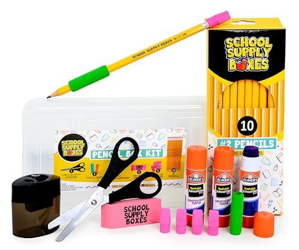 School Supply Boxes | Back to School Supply Box Grades K-5 | Case Pack (4 Boxes) | School Supply Kit Back to School Essentials