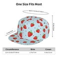 thumbnail image 6 of Fotbe Strawberry Flat Bill Visor Cap Classic Snapback Hat Polyester Foam Trucker Hat Trucker Cap Adjustable Baseball Cap, 6 of 9