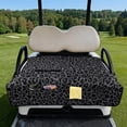 thumbnail image 2 of Psesaysky Universal Golf Cart Seat Covers, Seat Blanket with 4 Pockets and Non-Slip Backing for EZGO TXT/RXV & Club Car DS/Precedent, Breathable, All-Season Comfort (Black Leopard), 2 of 8