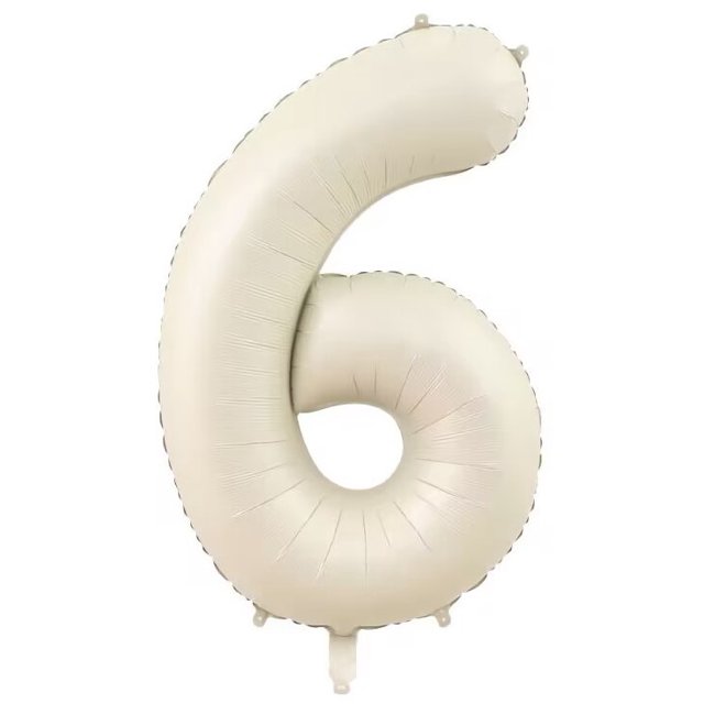 Globo de película de aluminio digital grande de color crema de 40 pulgadas Globo de decoración de fiesta de cumpleaños digital blanco lechoso