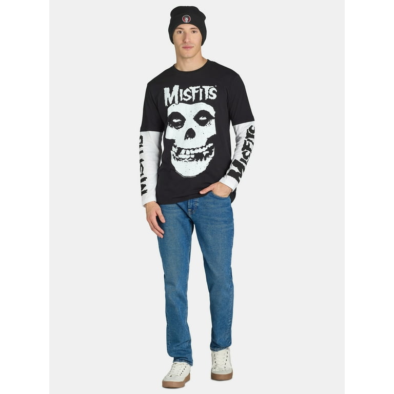 Misfits, Men's & Big Men's Long Sleeve Graphic Tee Shirt and Misfits, Men's & Big Men's Long Sleeve Graphic Tee Shirt and
