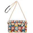 thumbnail image 2 of FORMRS Women Crossbody Purse with Chain Strap Vegan Leather Shoulder Handbag, Yellow Checkered Daisy, 2 of 7