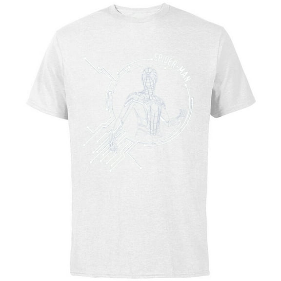 Marvel Spider-Man: No Way Home Spidey Circuit - Short Sleeve Cotton T-Shirt for Adults - Customized-White