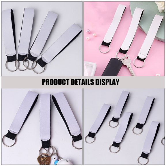 Dytern DIY 6Pcs Blank DIY Lanyard Sublimation Blanks Wristlet Keychain Lanyard Heat Transfer Wristlet Lanyard