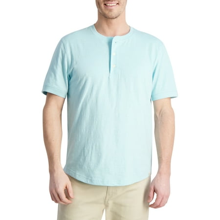 Chaps Men's Short Sleeve Coastland Wash Henley T-shirt-Size XS-2X
