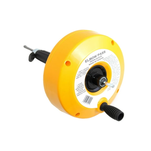 ELBOW PASS Drain Snake, 25' Cable, Kink Resistant, 600 lbs Rated