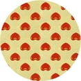 thumbnail image 1 of Ahgly Company Indoor Round Patterned Neon Orange Area Rugs, 8' Round, 1 of 6
