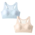 thumbnail image 2 of HAOTAGS 2pc Teen Girls Soft Training Bras(9-17), Seamles Bra Girls No Pads Sports Bras Light Blue 15-17Years, 2 of 6