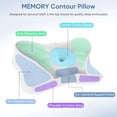 thumbnail image 4 of JIOABL Queen Size Ergonomic Contour Memory Foam Pillows, Cervical Neck Pillow with Cooling Case for Neck Pain Relief, Light Grey, 4 of 8