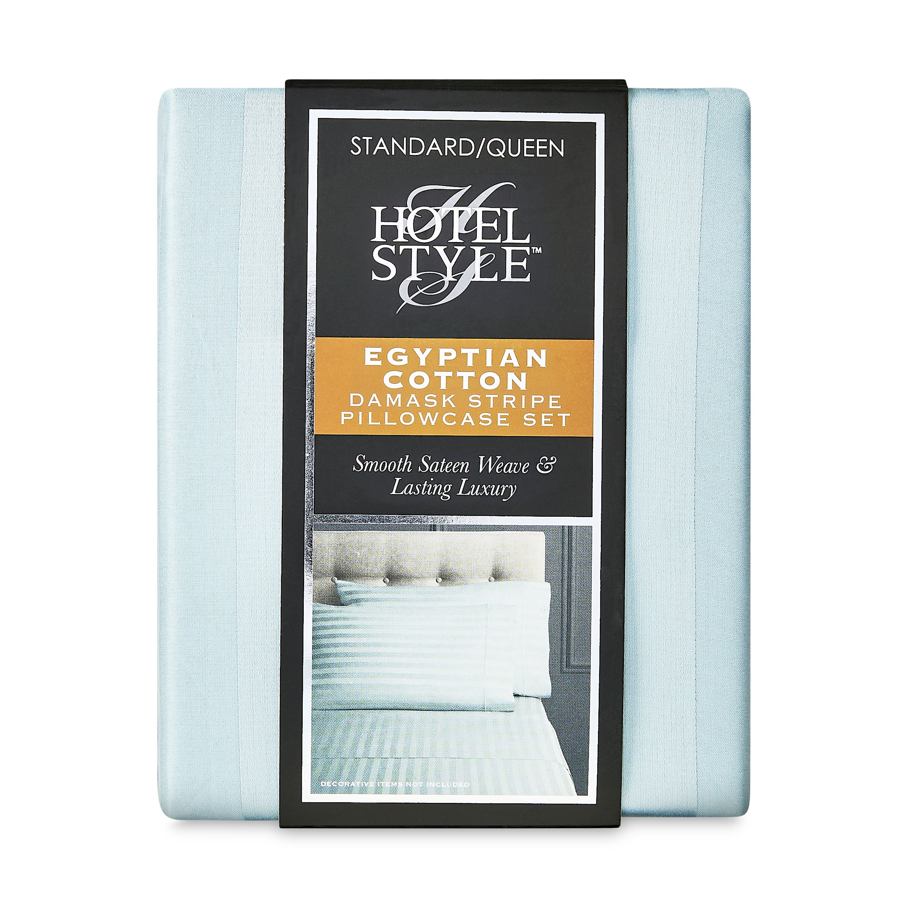 Hotel Style 600 Thread Count Egyptian Cotton Pillowcases, Standard/Queen, 2 Count