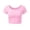 Pink, variant on yillto Girls Basic Short Sleeve Shirts Crop Slim Tee Crew Neck Spring Summer Fashion Going out Tshirts