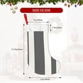 thumbnail image 2 of Flannel Christmas Stocking 17.7×11×7in Soft And Light Touch Good Socks Splicing Design Can Be Used For Hanging Ghostwhite Stripe_1, 2 of 8
