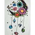 thumbnail image 7 of Plus Size Round Neck Flower & Moon Printed Short Sleeve T-Shirt Graphic Tees Women Tops, 7 of 7