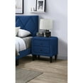 thumbnail image 5 of Elegant Navy Blue Velvet 2 Nightstand For Bedroom Decor Bedside Storage Cabinet With 2 Drawers And Sleek Style, 5 of 5