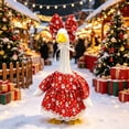 thumbnail image 3 of Porch Goose Christmas Dress Set, Cloth Red Outfit with Reindeer Antlers, Soft Fabric Easy On-off Design, for 23in Yard Statue Front Door Holiday Decor, 3 of 5