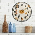 thumbnail image 3 of Yayeee Wall Clock Battery Operated 9.5" Silent Non-Ticking for Living Room, Beige Fall Pumpkin, 3 of 8