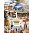 thumbnail image 5 of Blue Tulip Flower Table Cloth, Vintage Spring Plant Floral Botanical Waterproof Tablecloth for Rectangle Tables, Reusable Washable Fabric Table Cover for Restaurant Kitchen Dining Tables 60"x102", 5 of 6