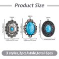 thumbnail image 2 of 6Pcs 3 Styles Bolo Tie Slider Clasp Leather Necktie Ties Slide Synthetic Turquoise Tie Western Cowboy Bolo Ties Decor for Bracelet Jewelry Making DIY Craft Wallet Bag, 2 of 6