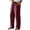 Wine, variant on Bovxnpu Mens Cotton Linen Pants Beach Work Loungewear Trousers Men Linen Beach Pants Solid Loose Straight Leg Drawstring Outdoor Pants