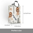 thumbnail image 3 of XMXT Collapsible Laundry Basket Hamper, Boho Lion Hand Drawing Large Laundry Bag Clothes Hamper with Aluminum Handle, 50L, 3 of 7