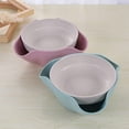 thumbnail image 4 of 1 Pack Double Dish Bowl Snack Serving Bowl with Seeds Shell Storage, Wheat Straw Snack Serving Dish for Peanuts Pistachios Cherries Edamame Fruits Candy, 4 of 6