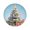 Lollipops Christmas Tree, variant on 15.4" Round Placemat Set of 1 Polyester Fabric Place Mats Non-Slip Dining Kitchen Table Mats for Kitchen Party Decor Cute Christmas Animals