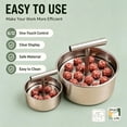 thumbnail image 4 of Stainless Steel Meatball Maker Tool, Meatball Press, Manual Push Press Meat Tenderiser Making Mould, Easy Release Meatball Mold Press, Kitchen Gadget for Uniform Meatball Shaping(12 holes*2), 4 of 8