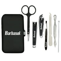 Barbasol Silver 8-Piece Travel Manicure Set - Compact and Stylish Grooming Kit