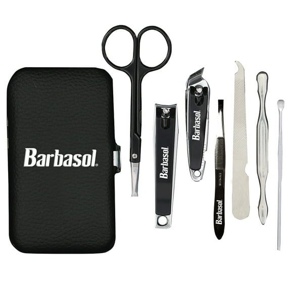 Barbasol Silver 8-Piece Travel Manicure Set - Compact and Stylish Grooming Kit