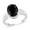 Black Tourmaline Oval Solitaire, variant on Black Tourmaline Ring 925 Sterling Silver Split Shank Statement Jewelry Engagement Women Size 8 Ct 2.3 Birthday Christmas Gifts for Women