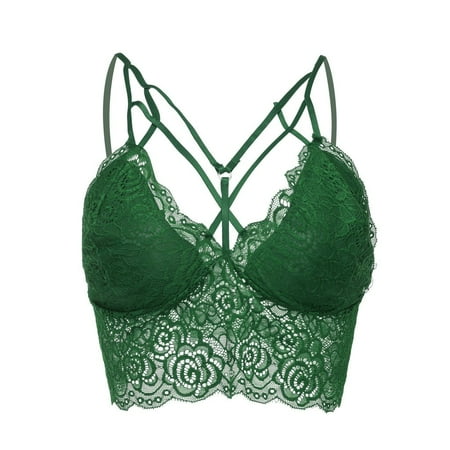 Floleo Sexy Lingerie For Women Clearance Women Plus Size Vest Crop Wireless Bra Lingerie Sexy Lingerie Underwear Camisole