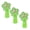 Green, variant on Sparkling Flower Hair Clips for Toddlers and Kids 3 Pieces