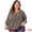Black Orange, variant on Unique Bargains Women's Plus Size V Neck Flowy 3/4 Sleeve Floral Blouse 4X Lavender