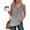 Gray, variant on Women's Summer V-Neck Tank Top with Decorative Graphic Detailing - Asymmetrical Hemline and Lightweight Breathable Fabric for Effortless Casual Style