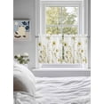 thumbnail image 3 of Yellow Spring Floral 2 Panel Kitchen Curtains for Small Windows, Summer Flowers Botanical Elegant Bathroom Tier Curtain, Short Window Treatment for Bedroom/Living Room 55"x36", 3 of 6