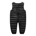 thumbnail image 3 of ATOGUTA Boys Girls Winter Snowsuit Sleeveless Romper Outwear Kids Jumpsuit Down Coat Jacket Size 1T-6, Black, 3 of 3