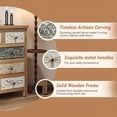 thumbnail image 5 of GDF Studio 25" Vintage Wooden Accent Chest, Rustic 6 Drawer Storage Dresser, Living Room, Multicolor, 5 of 10