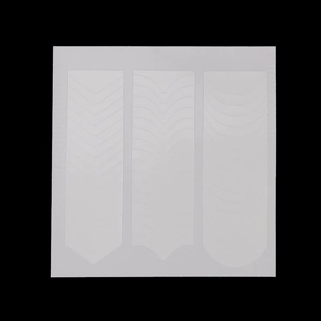 Pegatinas de uñas francesas, pegatinas de uñas autoadhesivas blancas para uñas, manicura francesa, pegatinas para puntas de manicura, forma de plantilla 1