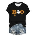 thumbnail image 2 of Sixuan Halloween Shirts for Women, Tshirts Womens Fall Fashion 2024 Plus Size Tops, Women'S Spi Der Print Crew Neck T Shirt, 2 of 4