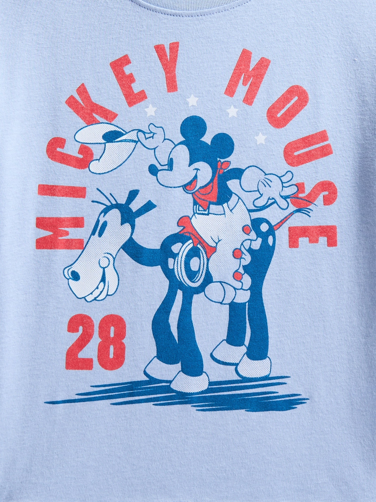 Mickey Mouse Toddler Graphic Patriotic Americana Americana Crewneck Tee with Short Sleeves, Sizes 12M-5T
