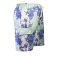 thumbnail image 2 of North 15 Mens Microfiber Tie Dye Print Swim Trunk with Cargo Pockets-7155-Grn-Blue-3XL, 2 of 3