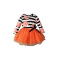 thumbnail image 1 of Faithtur Robe d'Halloween pour Petites Filles Imprimée Manches Longues Jupe en Maille, 1 of 6